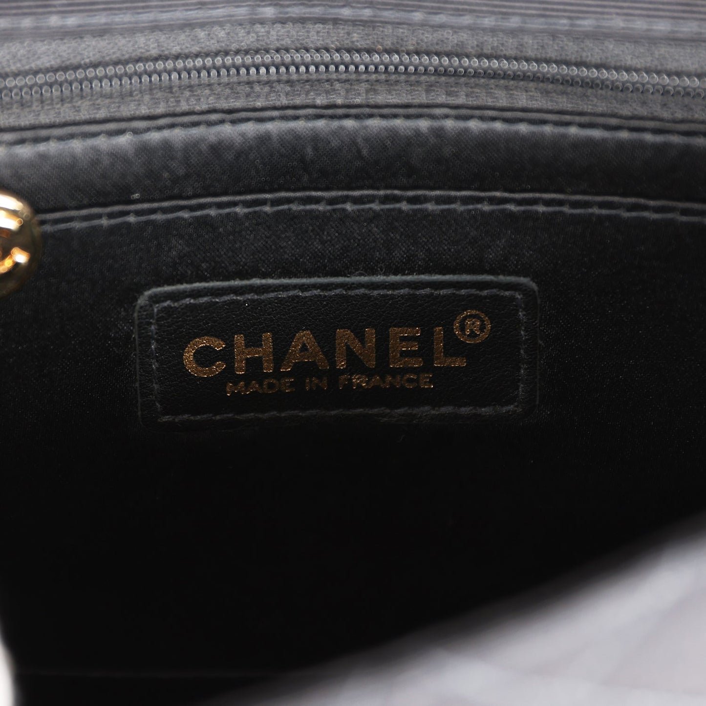 Vintage Chanel Mini Square Flap Bag Black Canvas Gold Hardware