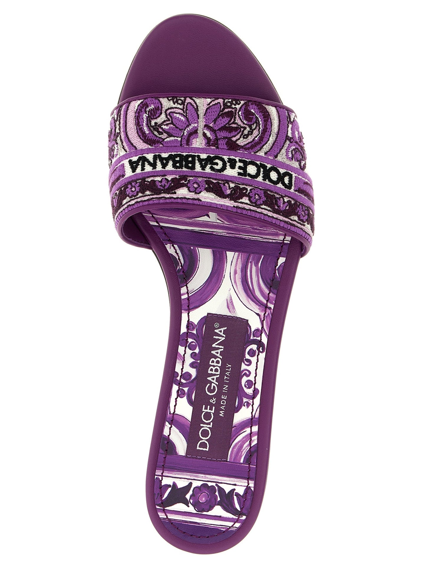 Dolce & Gabbana Women 'Maiolica' Embroidery Slides