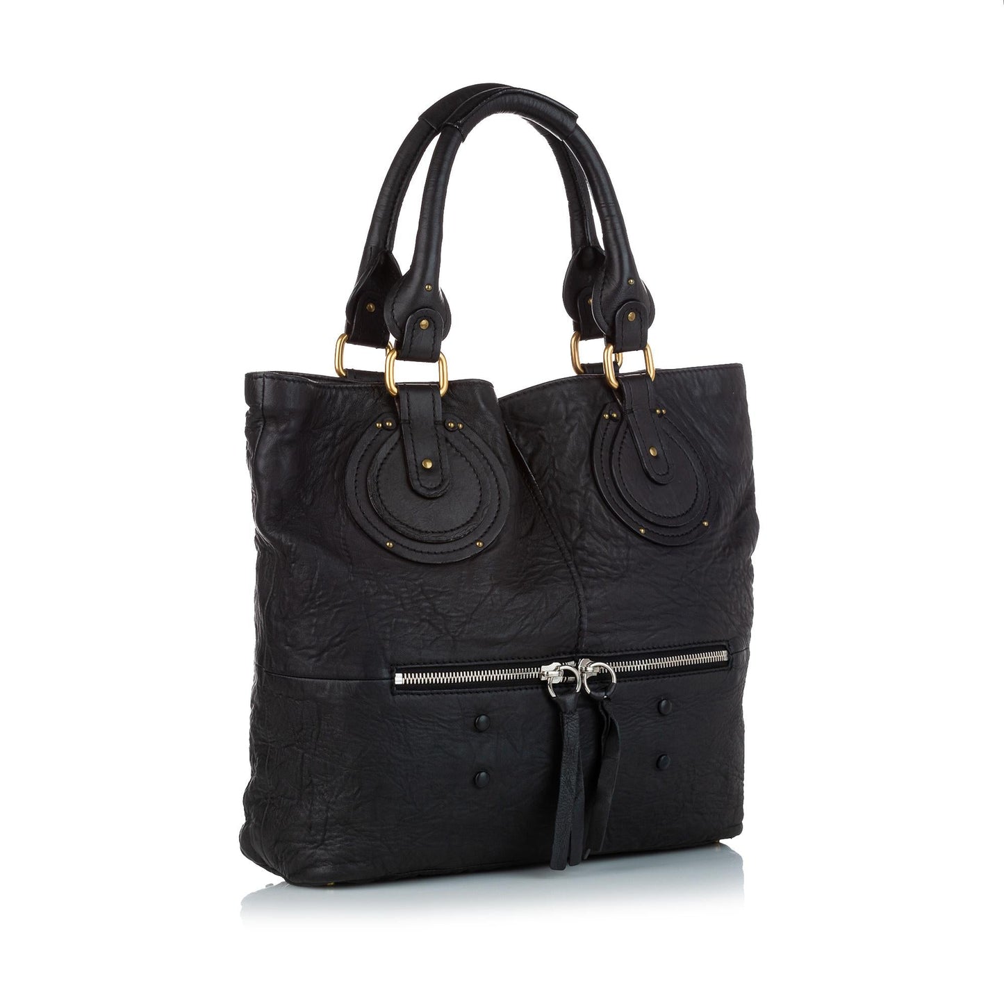 Chloe Aurore Leather Tote Bag (SHG-28264)