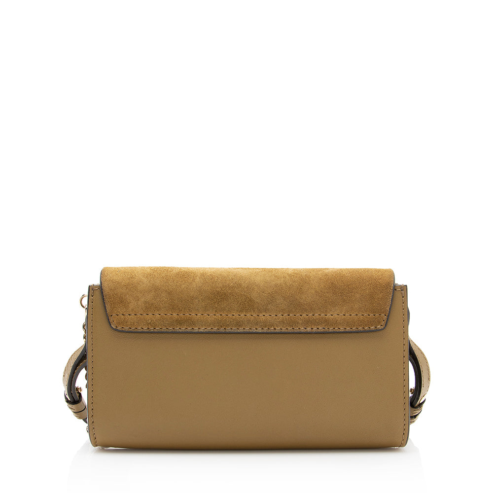 Chloe Calfskin Suede Faye Mini Shoulder Bag (SHF-19991)