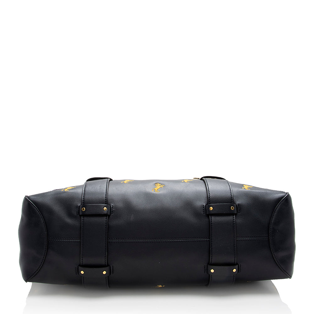 Chloe Calfskin Little Horses Tao Zipped Tote (SHF-18149)