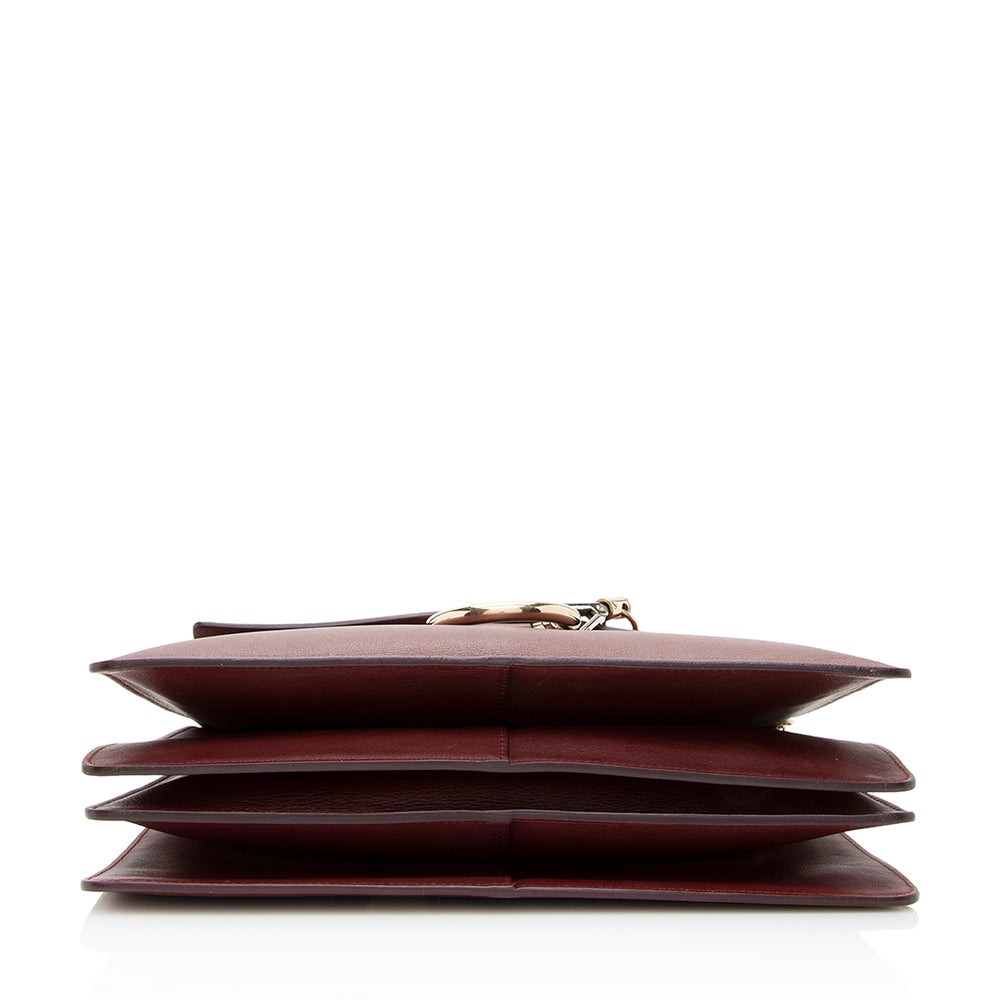 Chloe Calfskin Suede Faye Medium Shoulder Bag (SHF-19058)