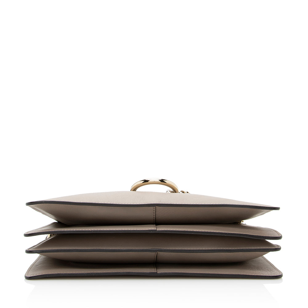 Chloe Calfskin Suede Faye Medium Shoulder Bag (SHF-19335)