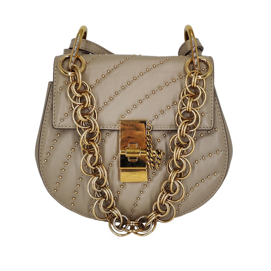 Chloe Drew Bijou Studded Leather Crossbody Bag (SHG-36995)