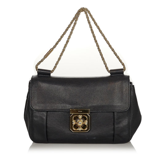 Chloe Elsie Leather Shoulder Bag (SHG-24535)