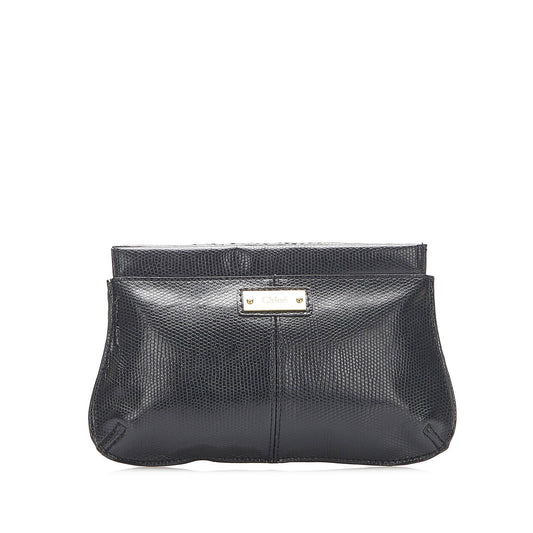 Chloe Embossed Leather Clutch (SHG-22267)