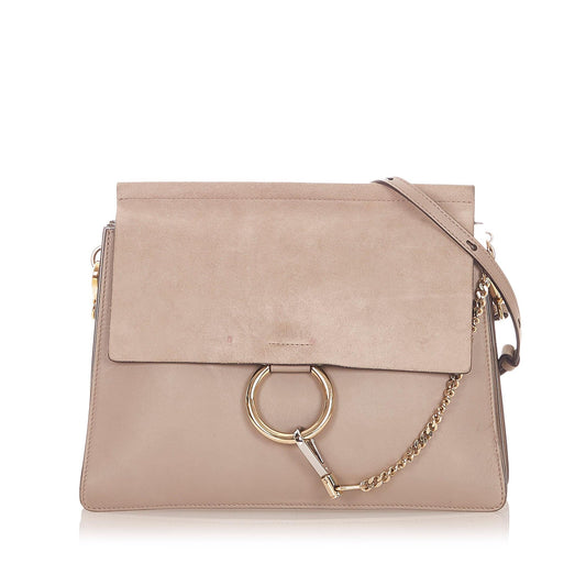 Chloe Faye Leather Crossbody Bag (SHG-20641)
