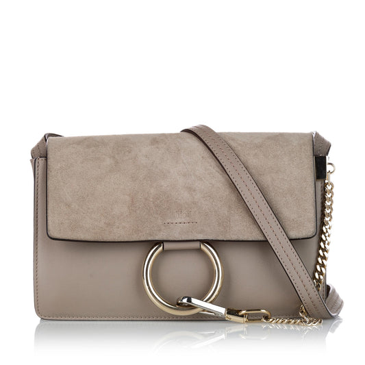 Chloe Faye Leather Crossbody Bag (SHG-24803)