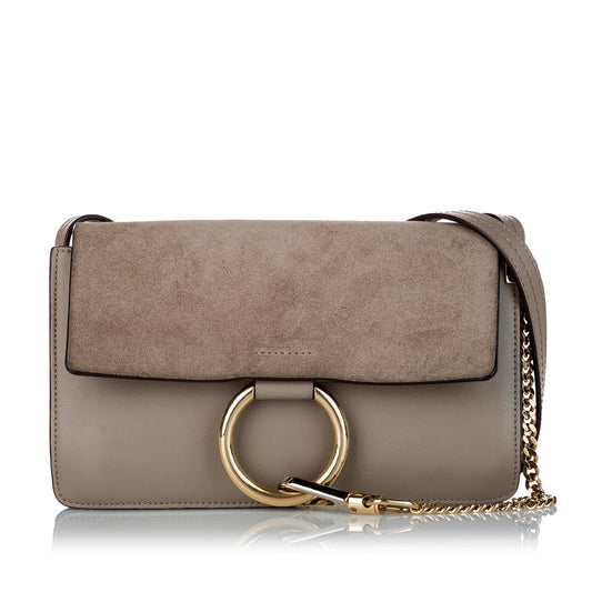 Chloe Faye Leather Crossbody Bag (SHG-33794)