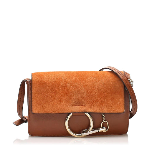 Chloe Faye Leather Crossbody Bag (SHG-33935)