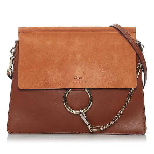 Chloe Faye Leather Shoulder Bag (SHG-30465)