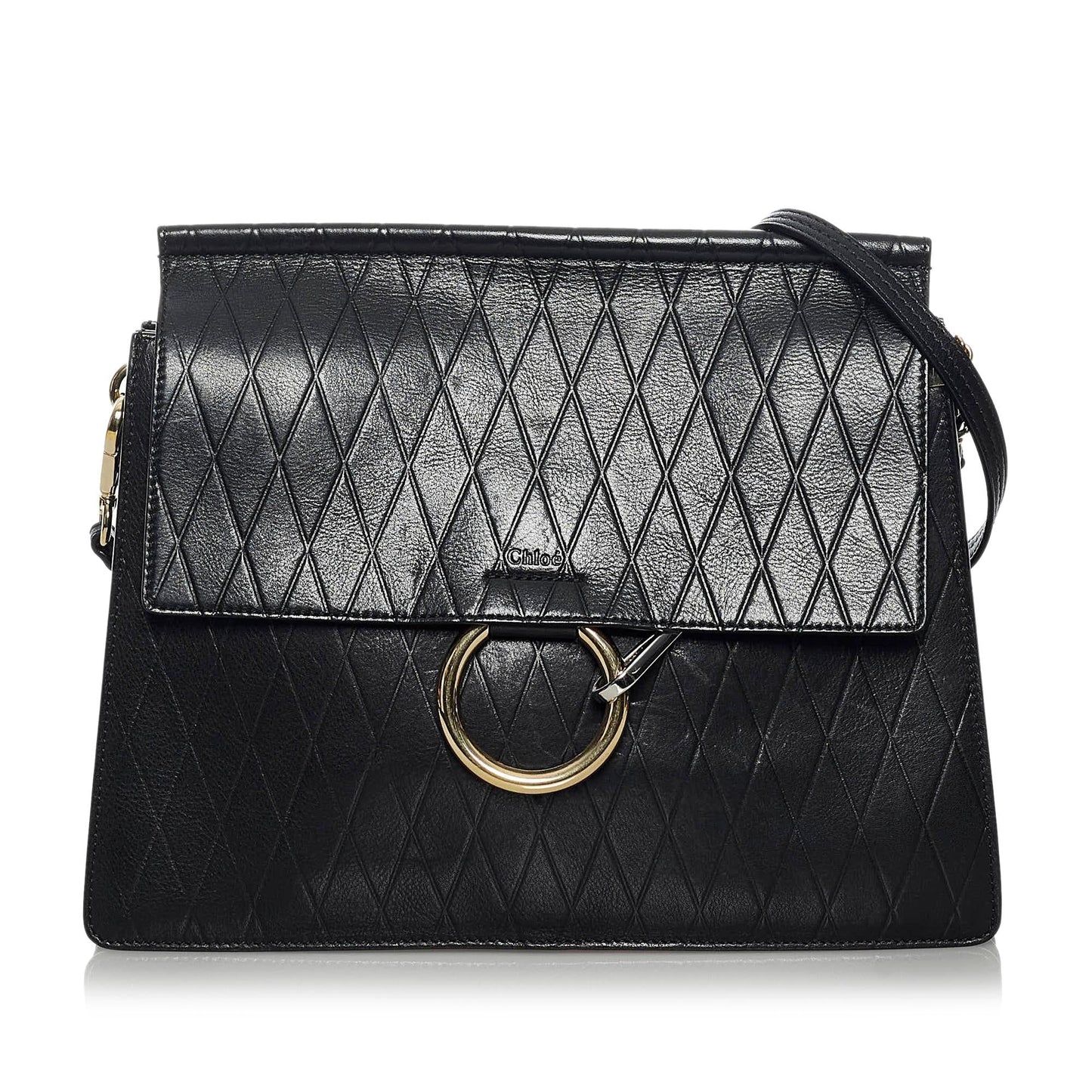 Chloe Faye Quilted Leather Shoulder Bag (SHG-33784)