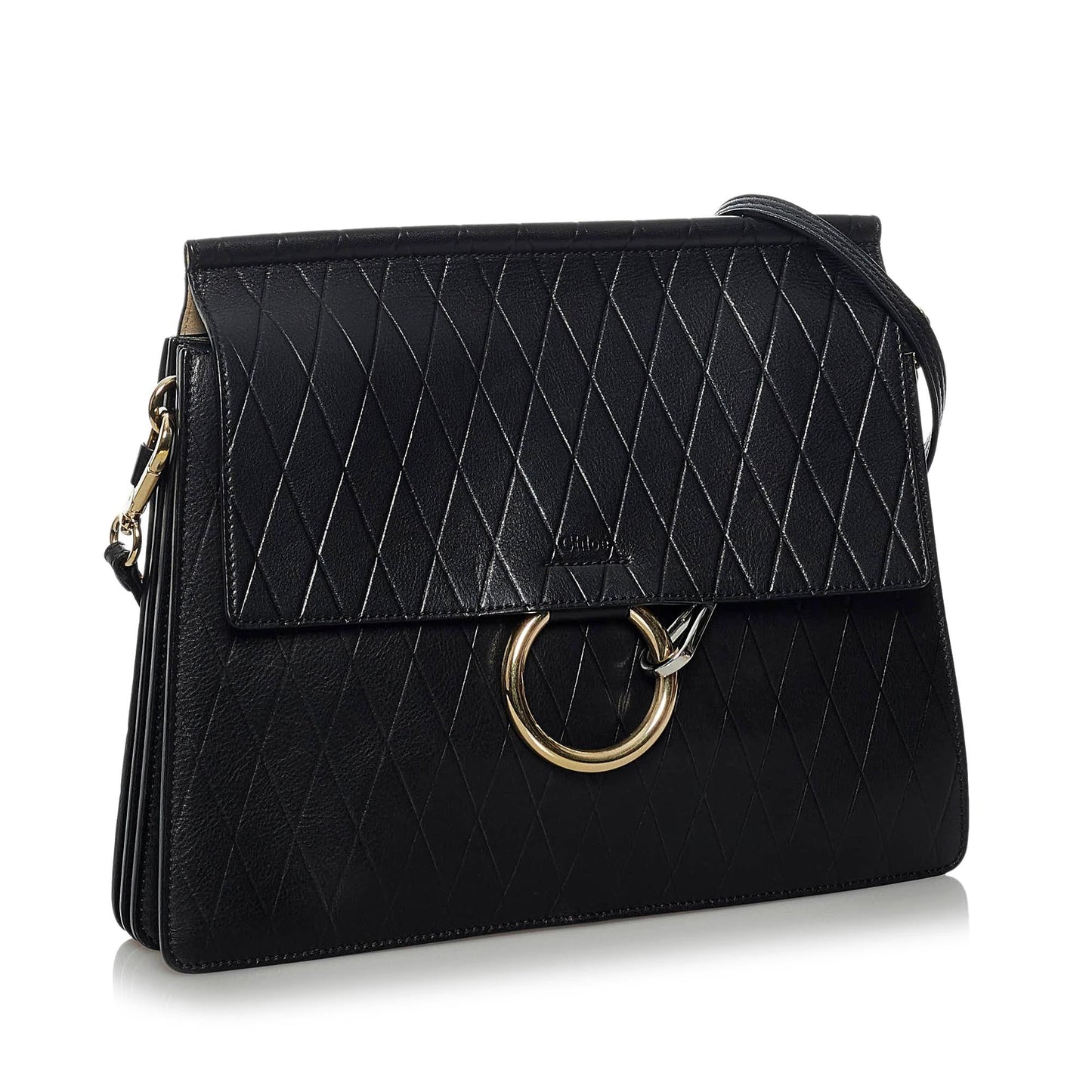 Chloe Faye Quilted Leather Shoulder Bag (SHG-33784)