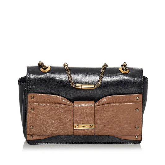 Chloe June Bow Flap Shoulder Bag (SHG-31247)