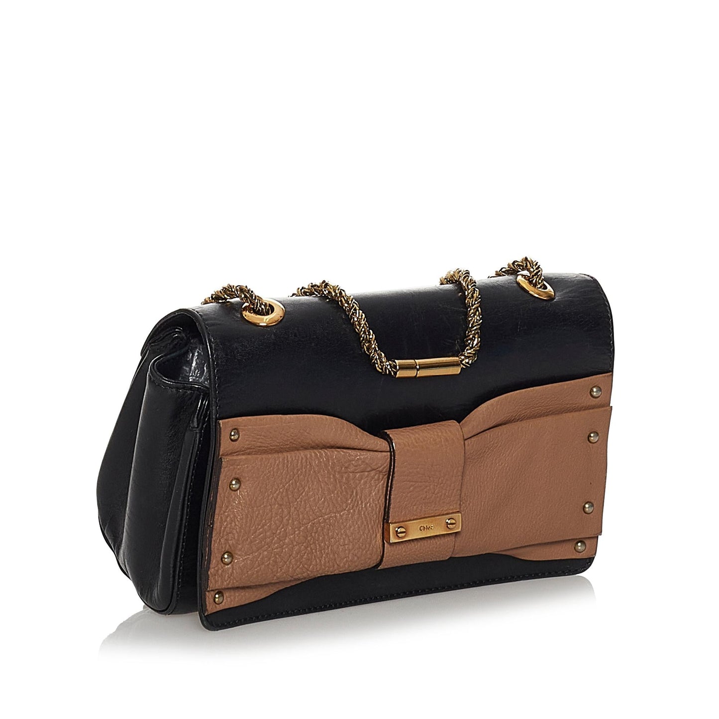 Chloe June Bow Flap Shoulder Bag (SHG-31247)