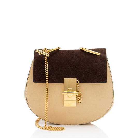 Chloe Lambskin Suede Drew Mini Shoulder Bag (SHF-ai61BQ)
