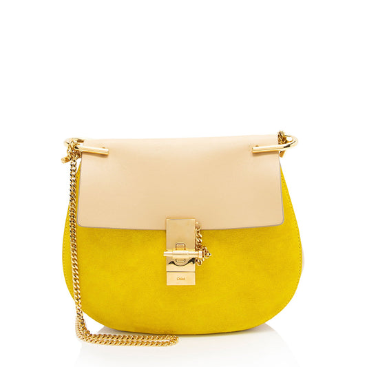 Chloe Lambskin Suede Drew Small Shoulder Bag (SHF-CtvkvY)