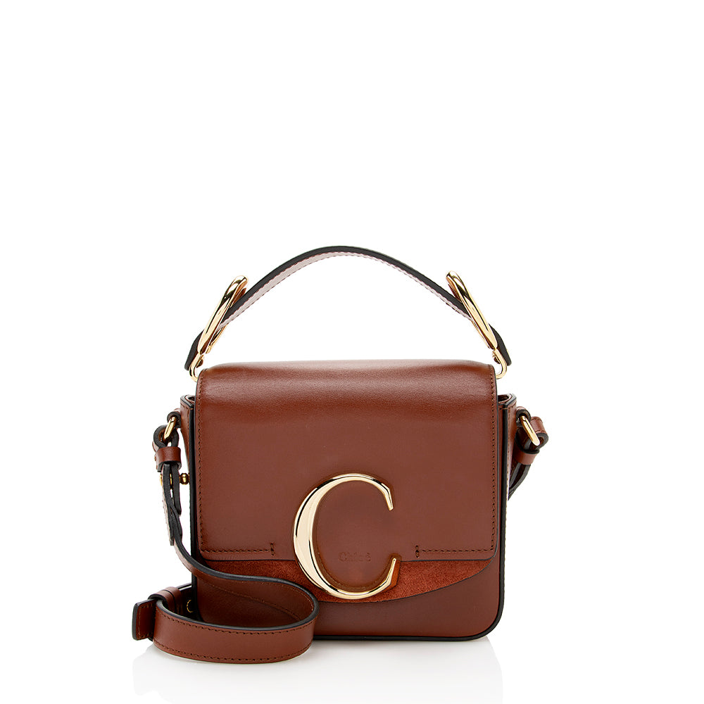 Chloe Leather C Mini Shoulder Bag (SHF-18627)