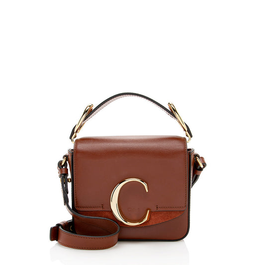 Chloe Leather C Mini Shoulder Bag (SHF-18627)