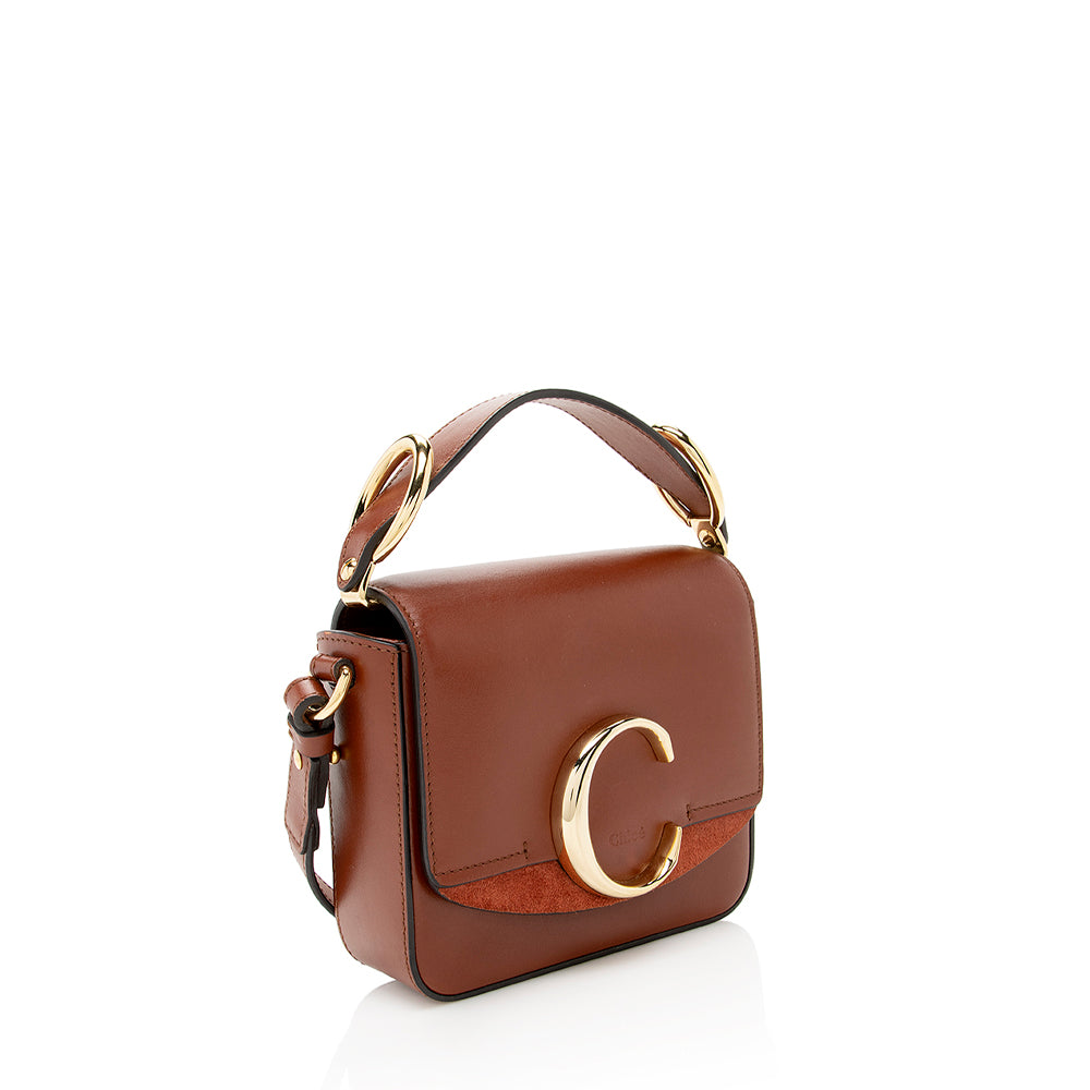 Chloe Leather C Mini Shoulder Bag (SHF-18627)