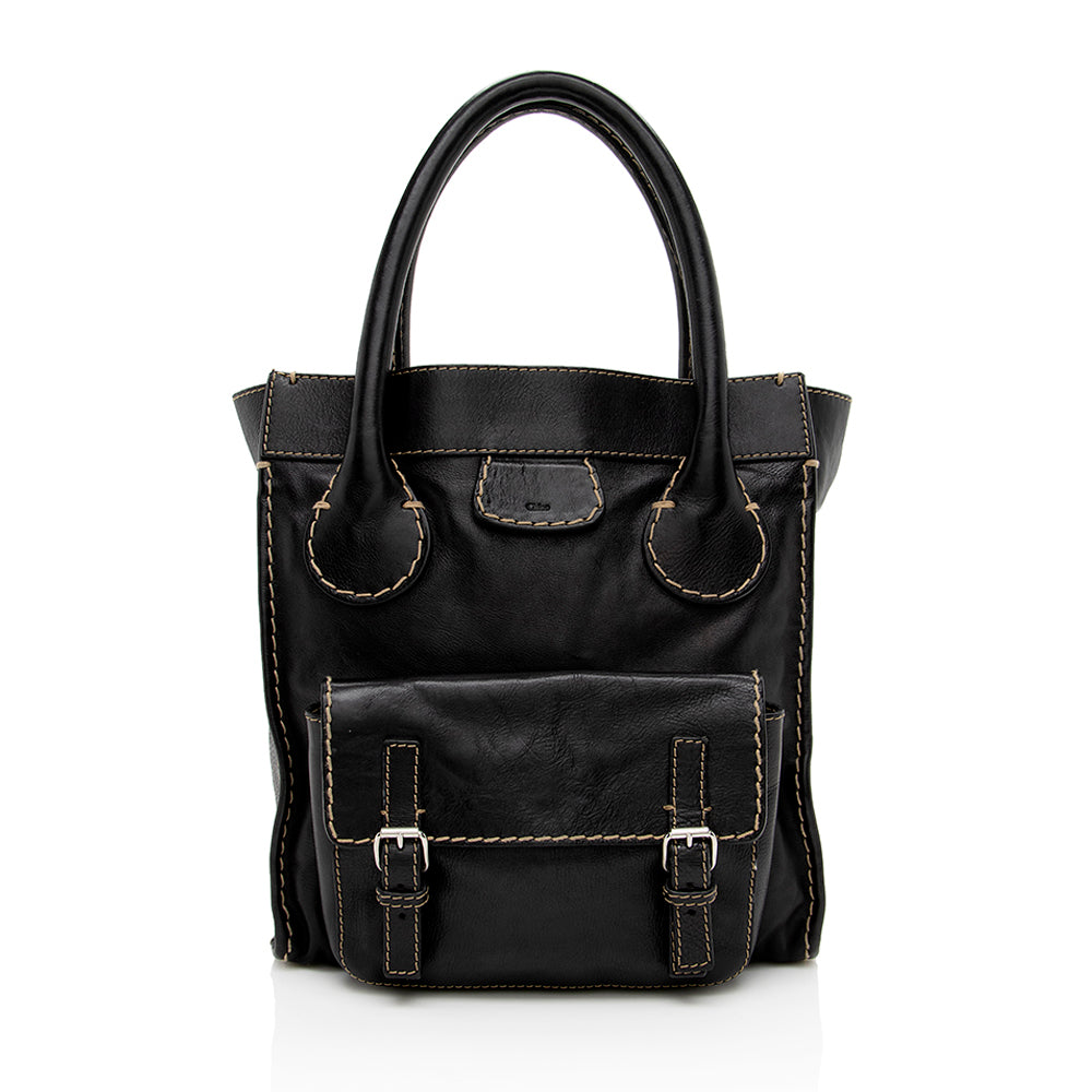 Chloe Leather Edith Large Tote - FINAL SALE (SHF-15404)