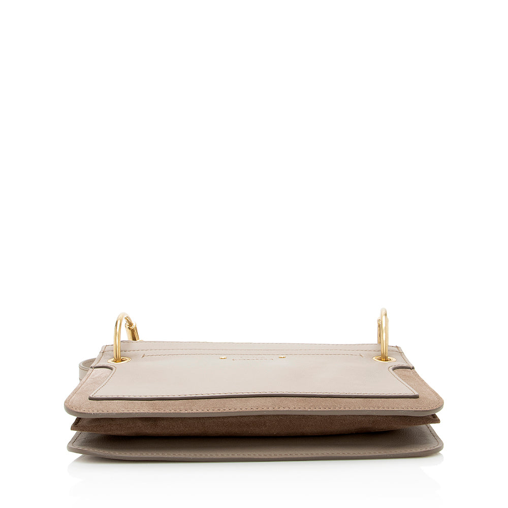 Chloe Leather Suede Roy Mini Shoulder Bag (SHF-19842)