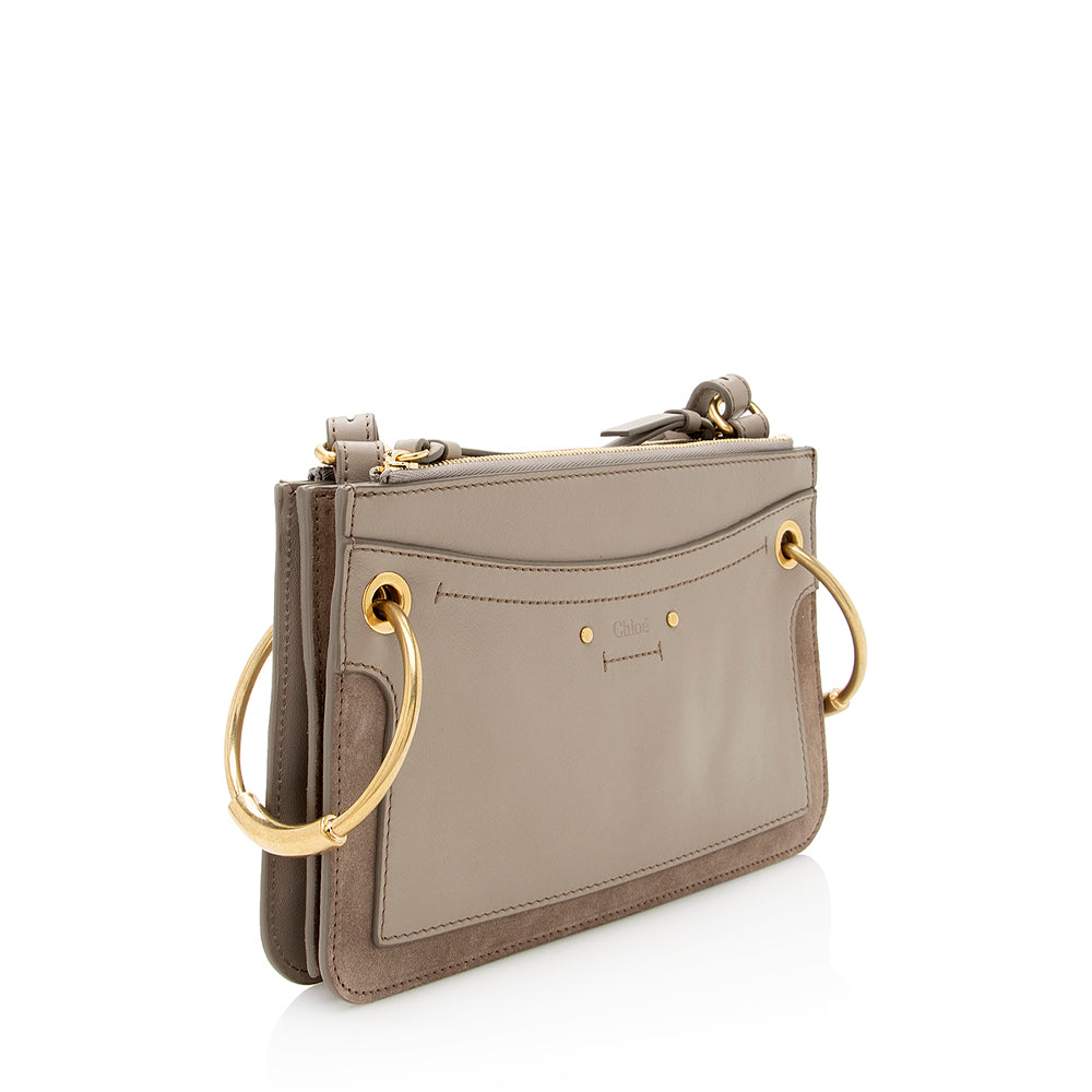 Chloe Leather Suede Roy Mini Shoulder Bag (SHF-19842)