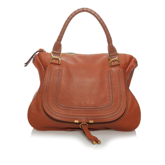 Chloe Marcie Leather Tote Bag (SHG-29753)