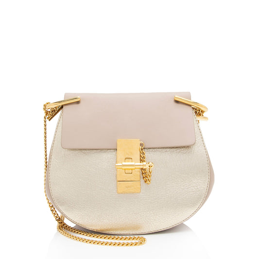 Chloe Metallic Lambskin Drew Mini Shoulder Bag (SHF-y08HVC)