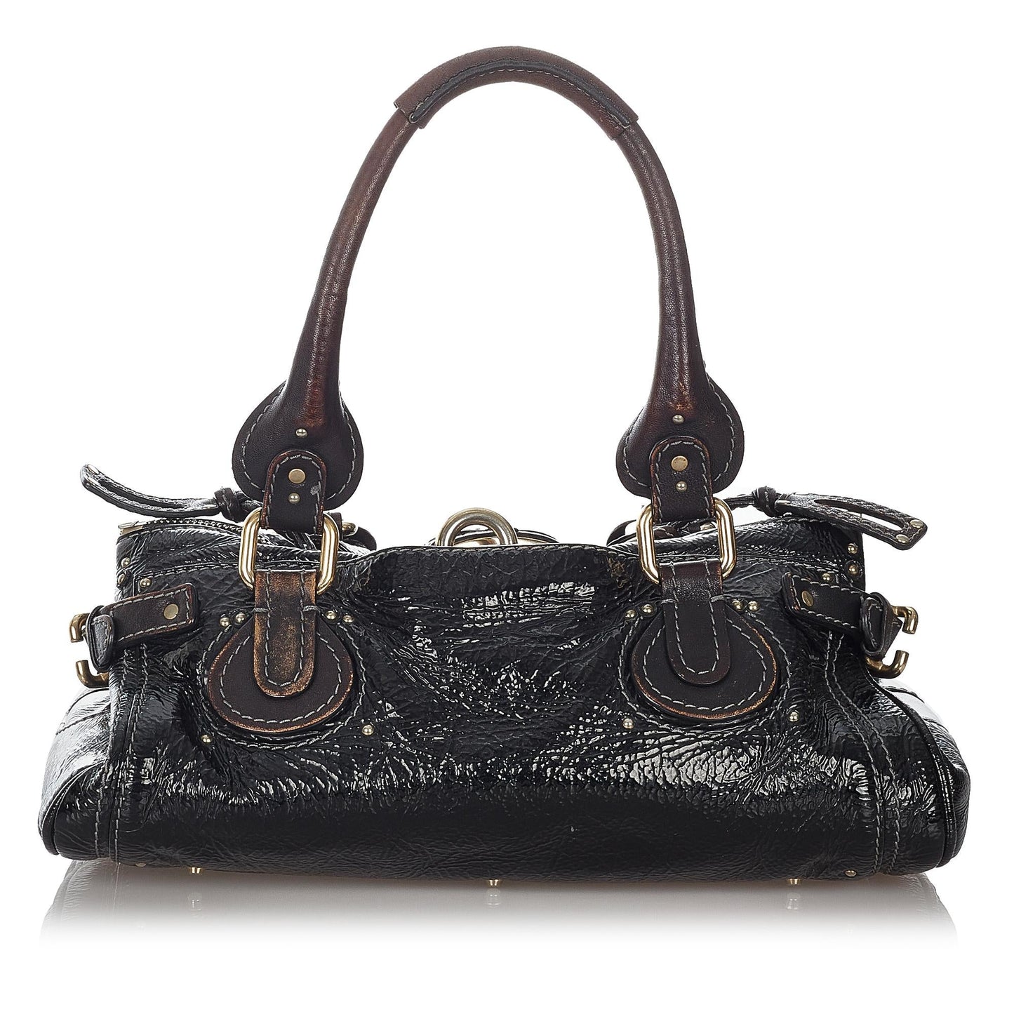 Chloe Paddington Patent Leather Handbag (SHG-26963)