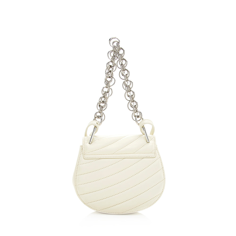 Chloe Quilted Calfskin Drew Bijou Chain Mini Shoulder Bag - FINAL SALE (SHF-19612)