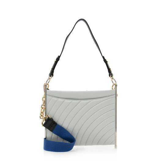 Chloe Quilted Leather Roy Shoulder Bag (SHF-15789)