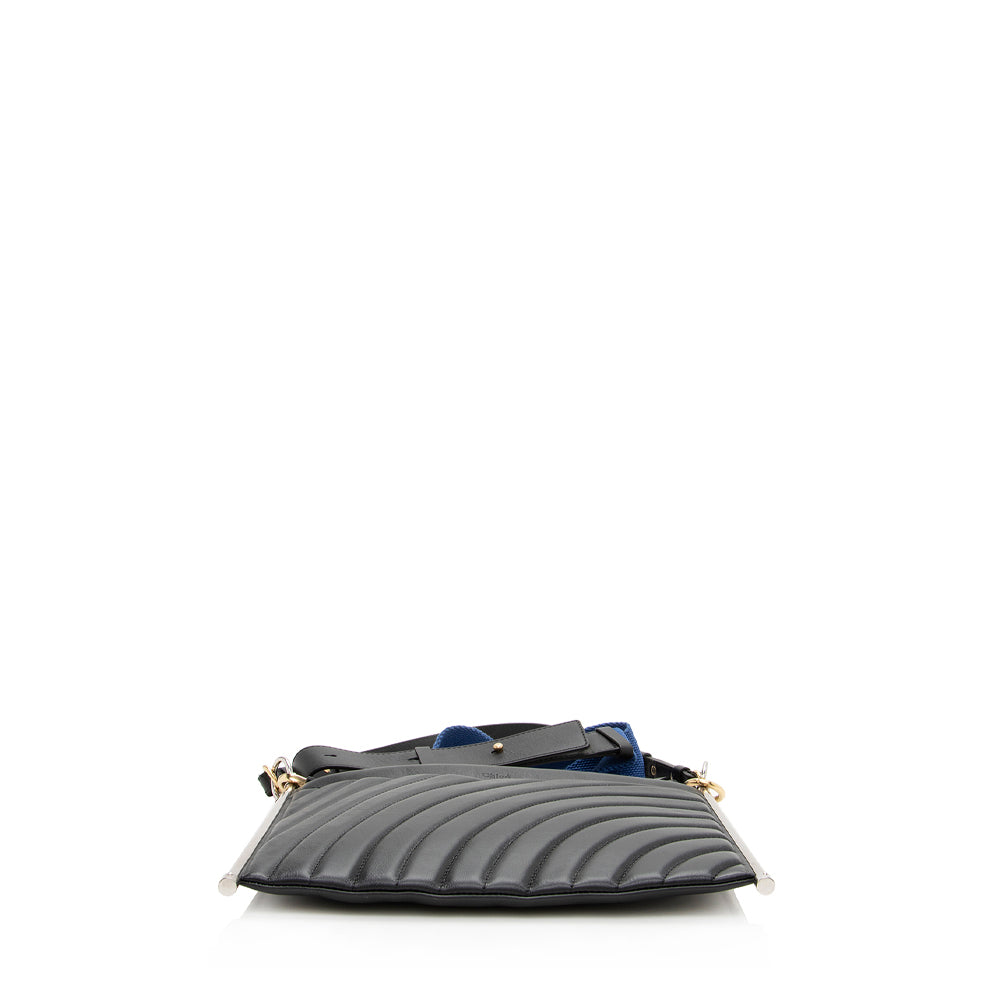 Chloe Quilted Leather Roy Shoulder Bag (SHF-15790)
