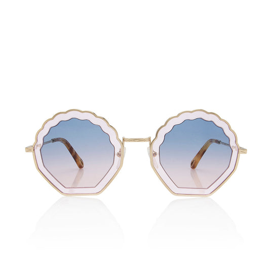 Chloe Round Scalloped Sunglasses (SHF-18226)