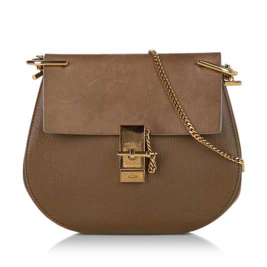 Chloe Small Drew Leather Crossbody Bag (SHG-24804)