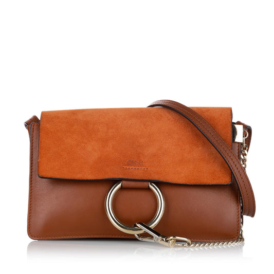 Chloe Small Faye Leather Crossbody Bag (SHG-24805)