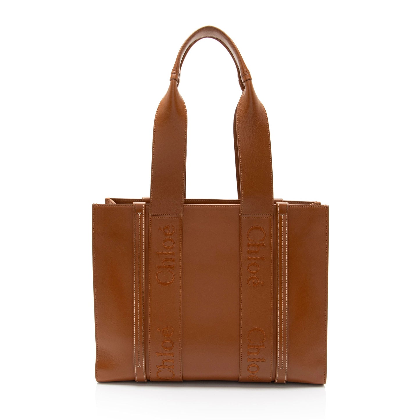Chloe Soft Leather Woody Medium Tote (SHF-Id7dpf)