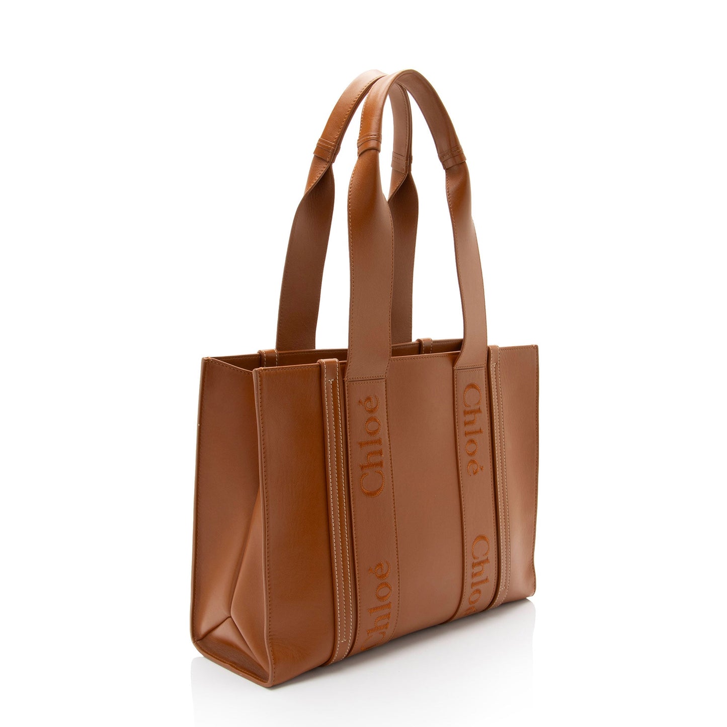 Chloe Soft Leather Woody Medium Tote (SHF-Id7dpf)