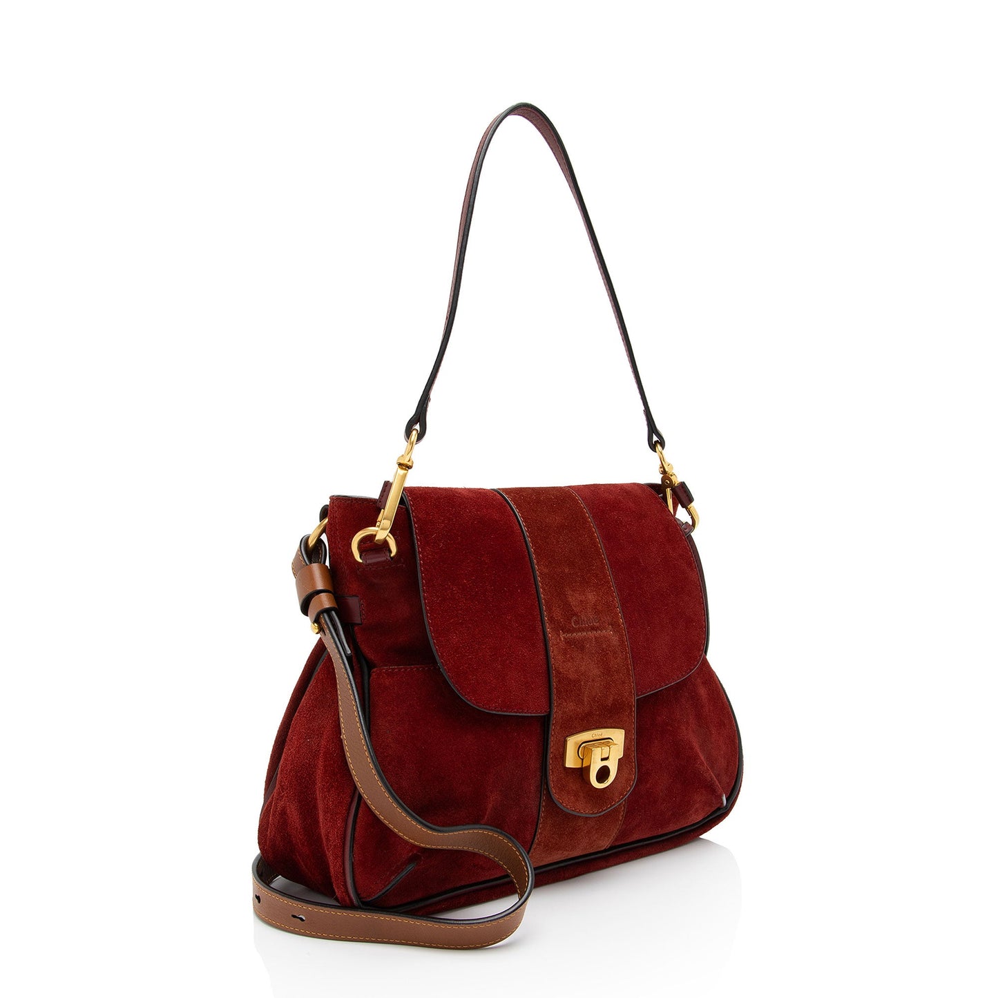 Chloe Suede Lexa Shoulder Bag (SHF-fbjTXb)