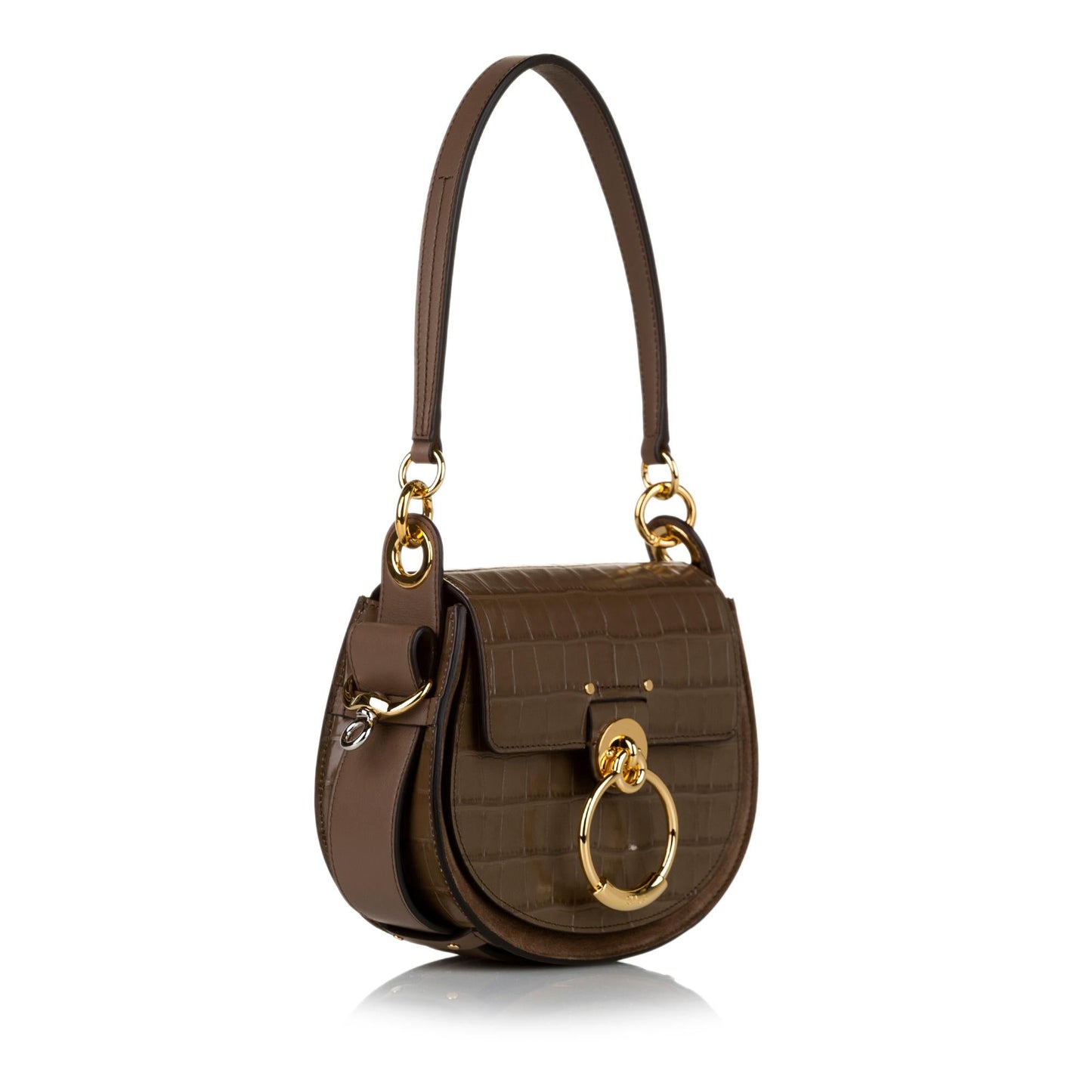 Chloe Tess Embossed Leather Satchel (SHG-34299)