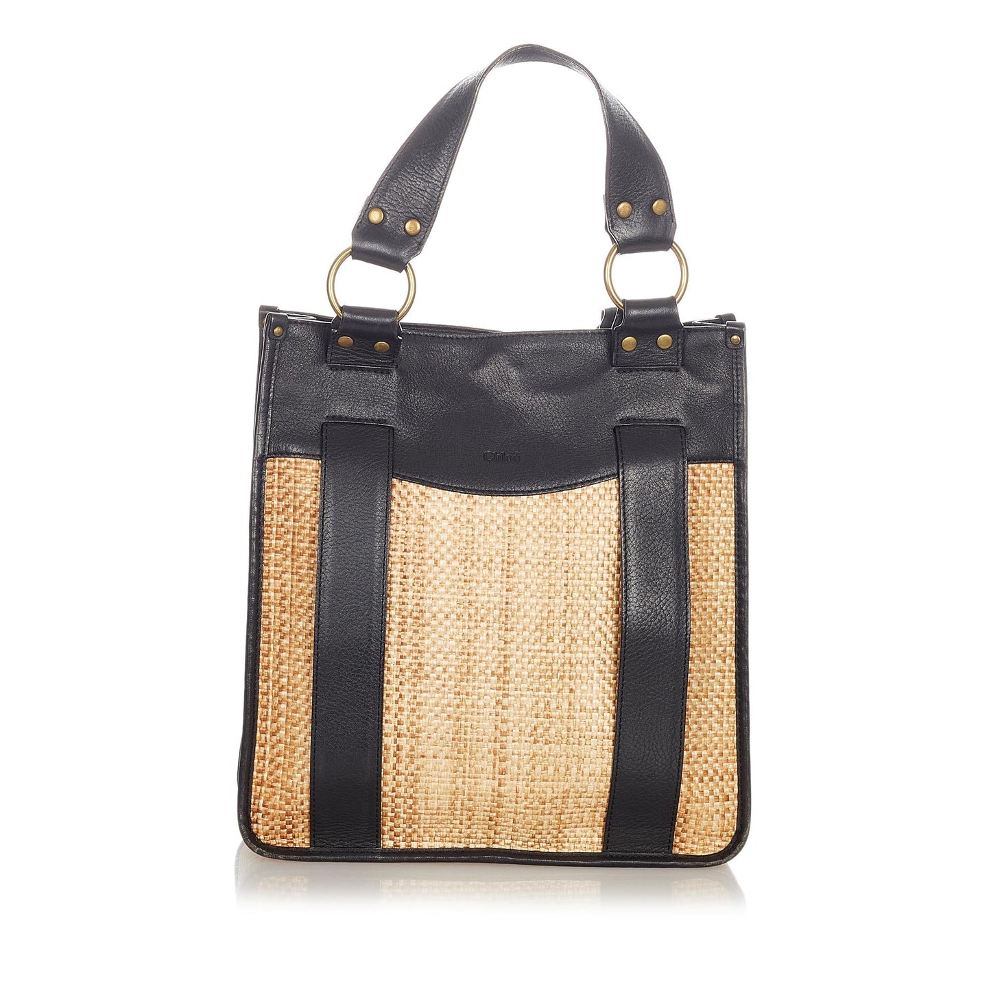 Chloe Woven Straw Shoulder Bag (SHG-23251)