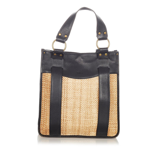 Chloe Woven Straw Shoulder Bag (SHG-23251)