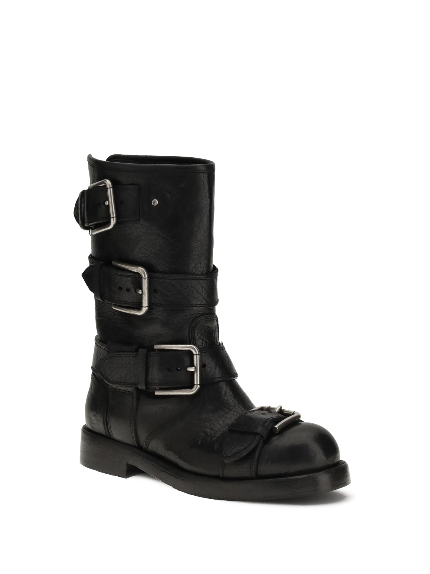 Dolce & Gabbana Women Buckled Leather Boots