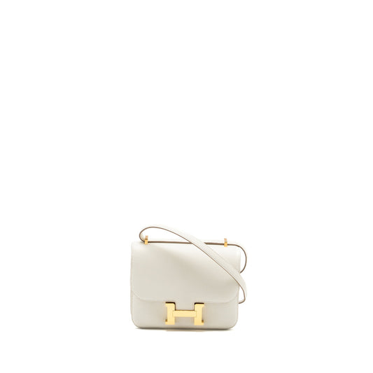 Hermes mini Constance chèvre Mysore mushroom/biscuit GHW stamp B