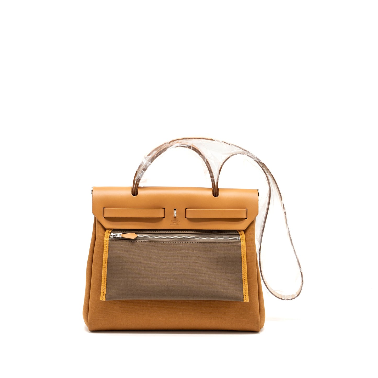 Hermes herbag 31 zip bag canvas/vache hunter natural SHW Stamp Z