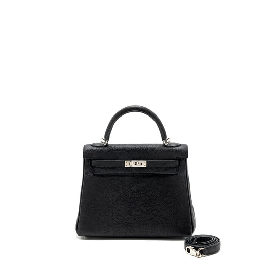 Hermes Kelly 25 Togo Black SHW Stamp Z