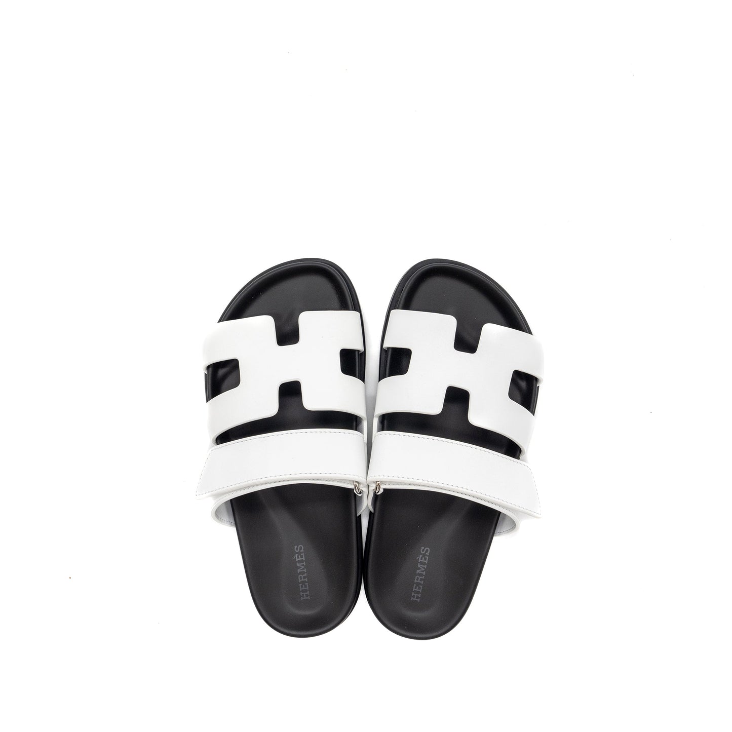 Hermes size 35 chypre sandal calfskin blanc