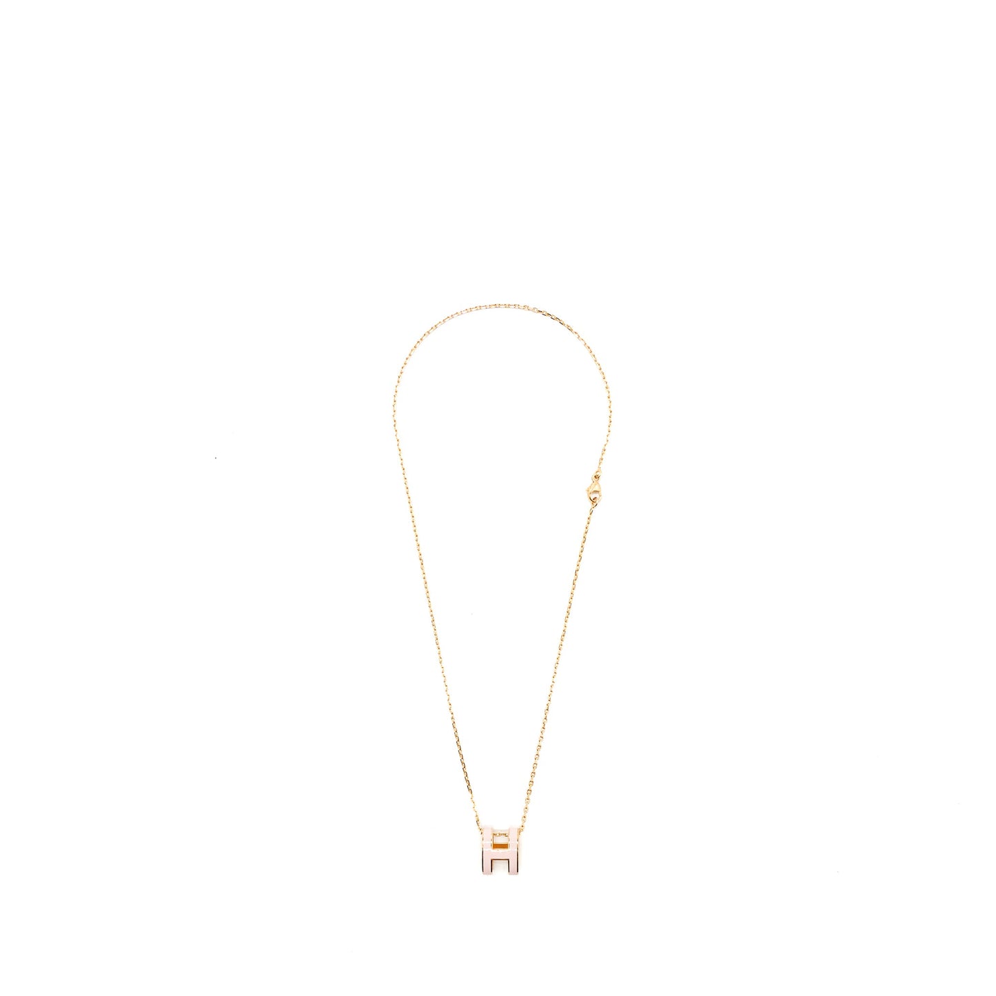Hermes pop H pendant rose dragee RGHW