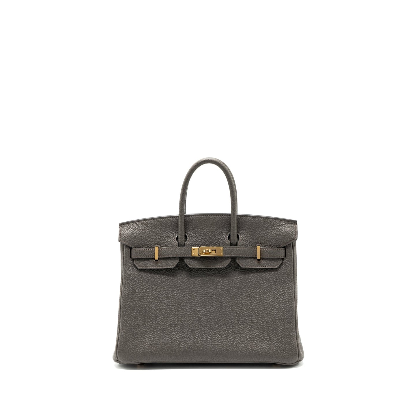 Hermes Birkin 25 Togo Gris Etain RGHW Stamp D