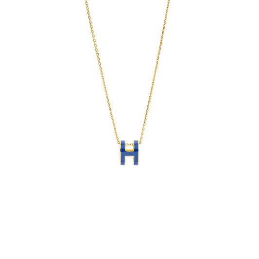 Hermes pop H pendant royal blue GHW